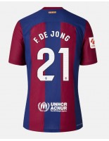 Barcelona Frenkie de Jong #21 Domácí Dres 2023-24 Krátký Rukáv